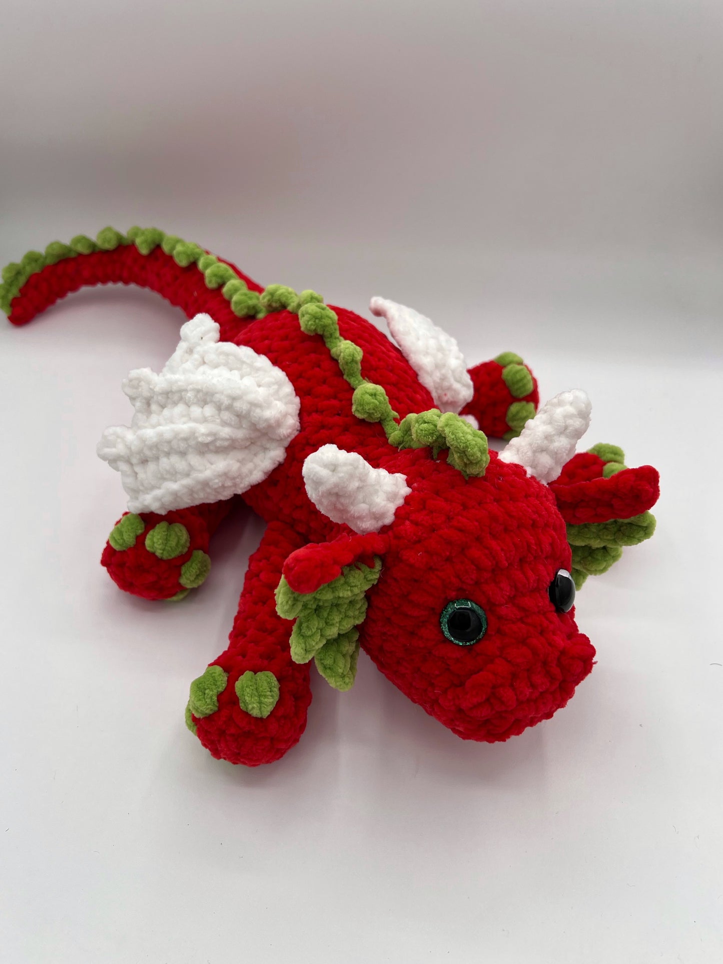 Holiday Dragon Plushie - Christmas Fantasy Character