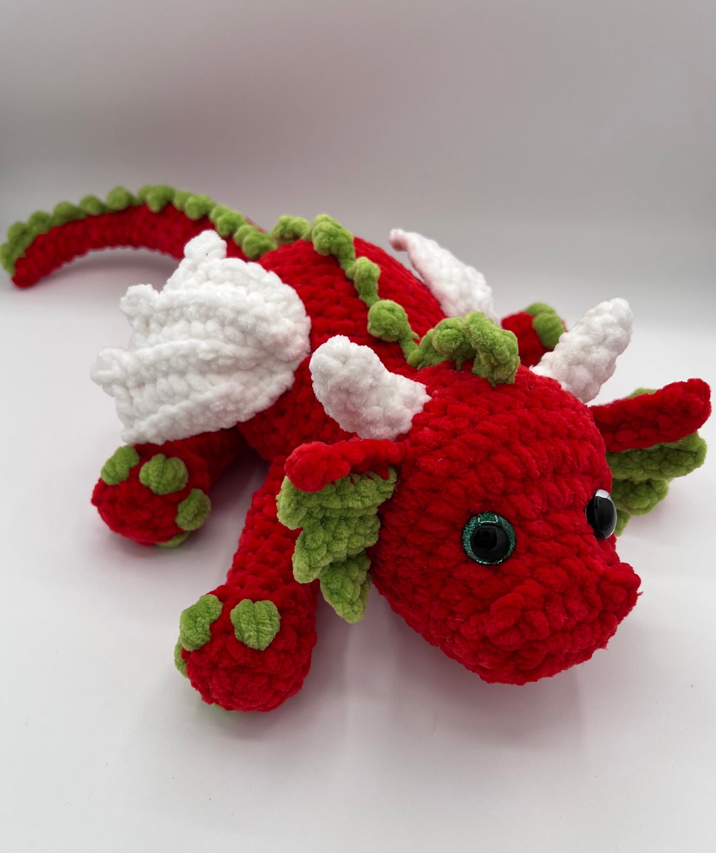 Holiday Dragon Plushie - Christmas Fantasy Character